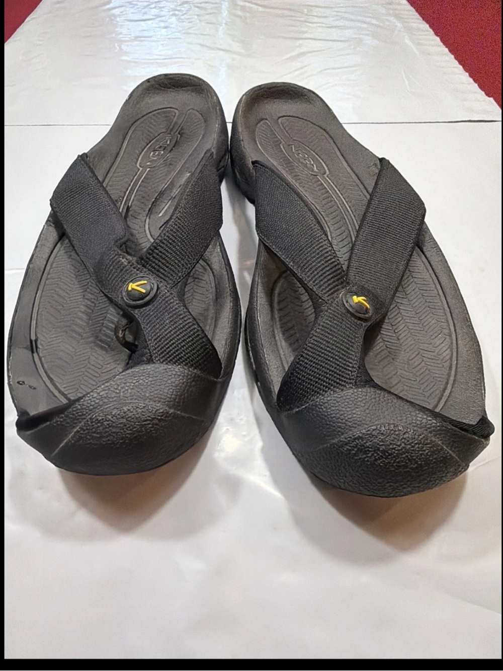 KEEN BLACK Waimea TG Toe Protecting Flip Flops Size 11.5 men’s, 45 Water Sports
